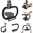 3-Shoe DSLR/Mirrorless/Action Camera Camcorder Phone Stabilizer Expansion Cage Mount Moviemaking Holder Rig Youtube Tiktok Vlogging Video Kit Compatible with GoPro Canon Nikon Sony iPhone Android