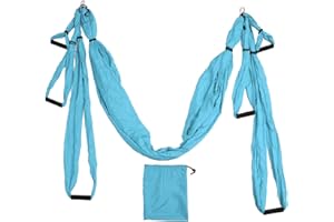 BANAPOY Aerial Yoga Swing Set, Aerial Yoga Hammock Silk Anti Gravity Inversion Swing Exercises Sling Kit, Yoga Hammock Hanging Swing, Trapeze Inversion Equipment, for Beginners Gym Fitness