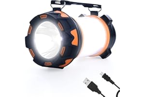 AYL LED Camping Lantern Rechargeable, Super Bright Lantern Flashlight and 360 Degree Illumination, Power Bank, IPX4 Waterproof for Hurricane Emergency