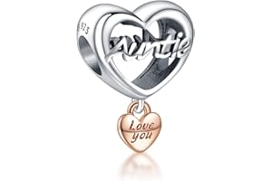 RMMY Family Love Anniversary Charms Abalorios Colgante de Cuentas Plata de Ley 925 con Compatible con Europeo Pulsera Collar, Charms de Para Niña Mujer Regalos de Familia y Amigos