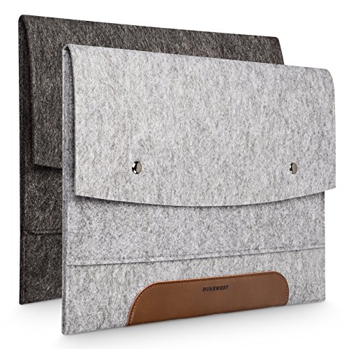 DUKEWEST 13,3 Zoll Tasche Hülle Sleeve Premium Filz Handmade für Macbook Pro / Air Laptop Notebook Ultrabook Surface Book iPad Pro 12,9″ - 4