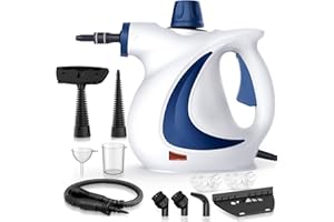 IMWDROYP Handheld Steam Cleaner, High Temperature Multipurpose Steam Cleaner Handheld with 11 Accessories, 350ML Portable Steam Cleaner for Floor, Carpet, Bathroom, Kitchen, Oven and Windows