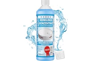 BMUT 1x 1000ml Wischroboter Reinigungsmittel Konzentrat mit Frische-Duft & Dosierbecher | Streifenfrei & schaumarm | Saugwischer | Bodenreiniger