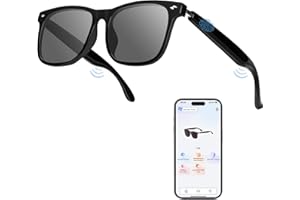 Luckits Lunettes intelligentes Bluetooth avec haut-parleur, 115 langues, traduction en temps réel, protection UV, verres polarisés, pour homme et femme, jeux, réunions, voyages