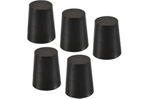 YOKIVE 5Uds | Tapones Goma | Cónicos | con Alta Resistencia a Altas Temperaturas | Ampara el Orificio | Ideal para la Industria Laboratorio | Negro, 16mm a 20mm