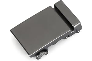 Nelbons Classic Ratchet Belt Buckle Automatic Slider Replacement Buckle,Fit 3.5cm Leather