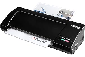 Dahle 70304 - Plastificadora (hasta A4, laminado en frío y caliente, 30 segundos) tiempo de calentamiento), color negro.