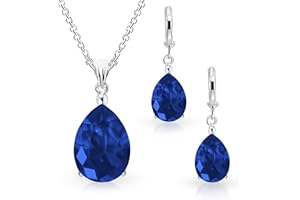 Crystalline Azuria Jewellery Sets for Women Wedding Jewellery Sets Bridal Jewellery Set with Necklace and Earring for Bride Cubic Zirconia Bridesmaid Jewellery