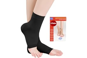 KUZIMUA 2 Paar Knöchel Medizinische Kompressionsstrümpfe Herren & Damen 20-30mmhg, Stützstrümpfe Kompressionssocken für Schwellung Plantarfasziitis Verstauchung Neuropathie Sport