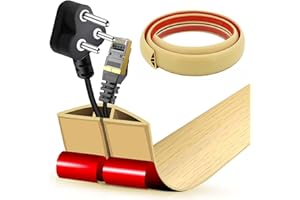 ANKEKOLYSTAR Pasacables Suelo, Canaleta Cables Suelo, canaletas para Cables Adhesivas, Cubiertas de Suelo para Cables Autoadhesiva Montaje para Todos los Hogar, Oficina (Grano de Madera de Arce, 5cm x 1m)