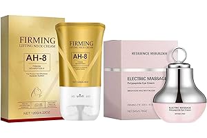 WENCHRISDT Neck-Eye Care Tightening & Revitalizing Set,Firming Neck Cream + Electric Massage Eye Cream,Smooth of Fine Lines, Eye & Neck Treatment, Skin Moisturizer, Deep Moisturizing Skincare