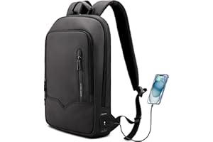 HEROIC KNIGHT Sac à Dos pour Ordinateur Portable 15.6 Pouces PC Portable Imperméable Pour Femme Hommme Léger Scolaire, pour Travail Affaires Voyage Loisir (11L Noir)