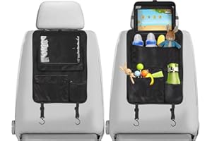 Bebe Style Car Organiser Back Seat with Detachable Tablet Holder for Kids, 2-Piece Children's Strap-on Organisers, Keep Vehicle Tidy During Travel