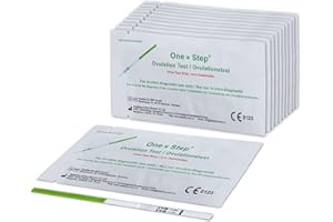One Step Ovulation Test Strips, 50 Count – 20mIU/mL LH Surge Predictor – Ovulation & Fertility Test Kits for Women – Easy at-Home Fertility Tracker – 99% Precision Predictor for Conception Planning
