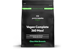 ‎THE PROTEIN WORKS Protein Works Vegan Complete 360 Meal | Vegan Meal Replacement Shake | Veganes Mahlzeitenersatz | Meal Replacement | 5 Servings | Schoko-Minz Brownie | 500g