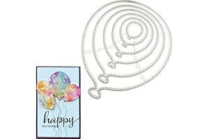 VULEVIRTUE 1pcs Ballon Matrices de Découp,Ballon Coupes Die Métal Embosser,Pour DéCoration D'Album Photo,Diy Cadeaux,Gaufrage,10.6x8.9cm/4.17x3.50inch