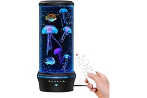 KANGTAIXIN Lampara Medusas - Lámpara Luminosa de Medusas Acuario - 7 Colores Control Remoto Lámpara de Medusas Eléctrica para Decoraciones del Hogar Regalos para Adultos Niños