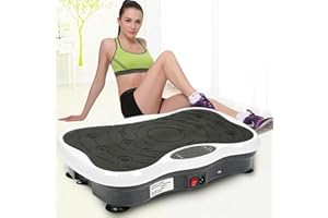 KEDIA Fitness Vibrationsplatte, Vibrationsgeräte für Zuhause, Vibrations-Fitness-Trainer, LCD Rüttelplatte+Fernbedienung+2 Widerstandsbänder+Bluetooth Lautsprecher
