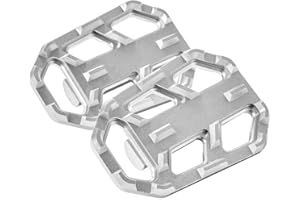 FATEXPRESS Pedane larghe per moto Pedali Poggiapiedi Estensione pedane Allarga parti per BMW G310GS G310R R1200GS R1250/ADV S1000XR F750GS F850GS R9T R NineT Scrambler RnineT R Nine T Urban GS (Argento)