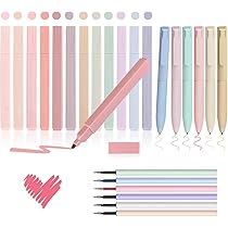 Set 12 Evidenziatori Pastello - Con 2 Adesivi Indice, Colori Morandi, Atossici - Foto 2