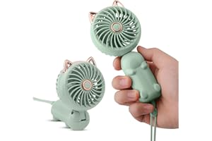 JYPS Przenośny wentylator ręczny, mini wentylator USB z akumulatorem i 3 prędkościami, uroczy osobisty mały wentylator elektryczny dla dziewcząt / kobiet / dzieci do podróży na świeżym powietrzu, składany