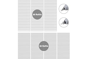 GuDoQi Recambios de Borrador Eléctrico, 140 Piezas Gomas de Recambio para Automático Borrador, Eléctricos Borrador Recarga, Repuesto de Borrador (80 Piezas 2,3 mm y 60 Piezas 5 mm)
