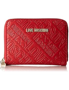 Love Moschino Damen Portafogli Embossed Pu Rosso Clutch, Rot (Red), 10x13x2 cm