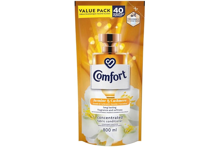 Comfort Jasmine & Cashmere Concentrated Laundry Fabric Softener Refill 800ml