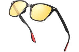 SIPHEW Night-Driving Glasses for Men/Women, Polarized Night Vision Glasses- Glare Reducing Yellow Lens