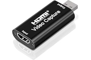 SJACXANM Carte De Capture Vidéo, HDMI Video Capture, Carte De Capture 4k, 1080p, Portable Plug & Play, Video Capture Portable pour Streaming, Conférences Vidéo Et Enregistrement en Direct