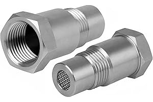 VOBOR Lambdasonde Adapter M18*1,5, 2 Stück Lambda Eliminator 45mm O2 Sauerstoffsensor Extender, Auspuffanlage Lambdasonde Eliminator für Auto, LKW