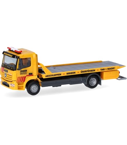 Herpa Mercedes-Benz Actros Jumbo Avec Chariot – Train Routier 1/87 – Modèle à Emboîter – Collection