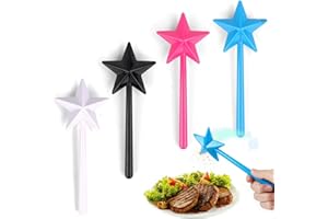 KFDDRN Bacchetta Magica Sale E Pepe, 4 Pz Saliera Bacchetta Magica, Sale E Pepe Bacchetta Magica Stelle Bastone Spezie Dispenser con 3 Fori Condimento da Famiglia All'aperto Campeggio Ristorante