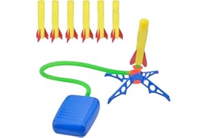 Smart Kraft Rocket Launcher for Kids - 6 Foam Rocket Flying Toys for 3-5 Year Old Boys - Interactive Outdoor & Pool Toys