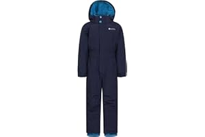 Mountain Warehouse Combinaison de Neige Cloud Kids - Combinaison de Neige Ajustable, Une pièce, Coutures étanches, Filles et garçons - pour la Pluie, Le Ski et l'hiver.