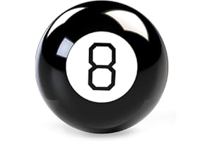 WICKED GIZMOS WG WICKED GIZMOS Magic 8 Ball – Classic Retro Novelty Mystic Gadget Answers Questions about Romance, Friendship, School, Work - Fun Gift Features More Than 15 Answers and Predictions (Black)