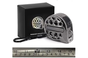 OKDANCE 7.5m Measuring Tape Stainless Steel Hollow Measure Metric Tapes Measure Anti-Rust Corrosion-Resistant Waterproof for Lndustry Home Collection (7.5m*25mm) Clear,Sand