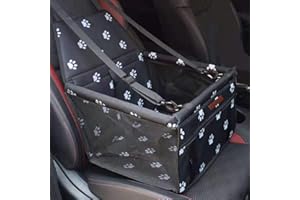 SWIHELP Fotelik samochodowy dla psa Fotelik dla psa na tylne siedzenie dla małych i średnich psó – składany fotelik samochodowy dla psów na tylną kanapę