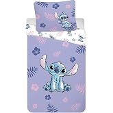 Disney Lilo &amp; Stitch Junior Bedding Set | Duvet Cover 100 x 135 cm and Pillowcase 40 x 60 cm, 100% Cotton | Soft and Breathab