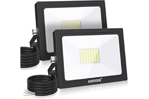 MEIKEE Focos LED Exterior, 2Pcs 35W Foco Proyector 42 LED, 3000LM, IP66 Impermeable, 6500K Blanco Fríocálido Floodlight para Jardín, Casa, Garaje, Patio, Terraza, Campo