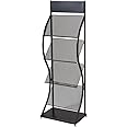 Linno DOUBLE A4 BROCHURE LITERATURE DISPLAY STAND MAGAZINE RACK FOR RECEPTION SHOWROOM