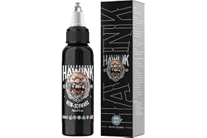 HAWINK Tatueringsbläck svart 2 oz (60 ml) professionell tatueringsbläck ren svart TI203DE-60-001