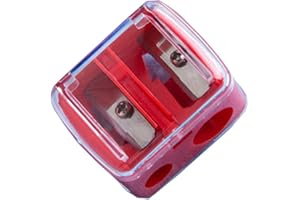 ADSPOW Taille Crayon Maquillage,Taille-Crayon Double Trou,2 Trous Maquillage Double Crayon Sharpeners,Taille-Crayon Maquillage Des Yeux,Pour eye-liner,Crayon à sourcils,Crayon à lèvres,Rouge