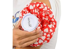NEOtech Care Eisbeutel - Kühlbeutel mit Schraubdeckel - wiederverwendbarer, nachfüllbarer Beutel - Herzen - 20 cm