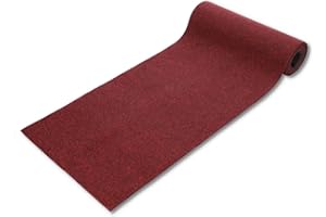 CASATESSILE Tappeto passatoia corsia Cucina Ingresso Oscar Largo 50 cm. Materiale Antisfilo e Fondo in Gomma Antiscivolo - Rosso, 240 cm.
