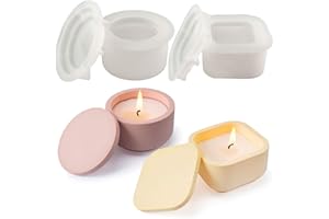 Tuxuzal 2 pezzi portacandele in silicone per candele, portacandele in silicone con coperchio, portacandele in silicone