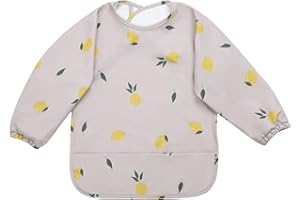 Kindsgard Ärmellätzchen Baby aus 100% recyceltem Polyester – wasserdicht, BPA & PVC-frei, leicht zu reinigen, mit langen Ärmeln & Auffangtasche – ab 6 Monaten