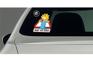 EppoBrand 2x Maggie Baby an Bord Mädchen Vinyl Aufkleber mit Antikratzbeschichtung 15 & 9 cm für Autos LKW Fenster Stoßstange Skate