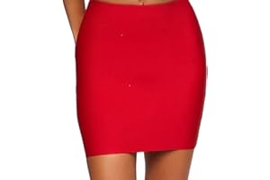 Pretty Fashion Mini Skirt, Stretchy, Slimming Skirts for Women UK, Short Skirt Elasticated Women's Skirts, Black Mini Skirts for Women UK Multiple Colours Plus Sizes 8-22