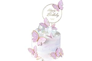 BINXWA 11 Stück Schmetterlinge kuchen deko,dreidimensional schmetterlinge deko torte Cupcake Topper tortendeko geburtstag mädchen geburtstagsfeier dekoration（Rosa）